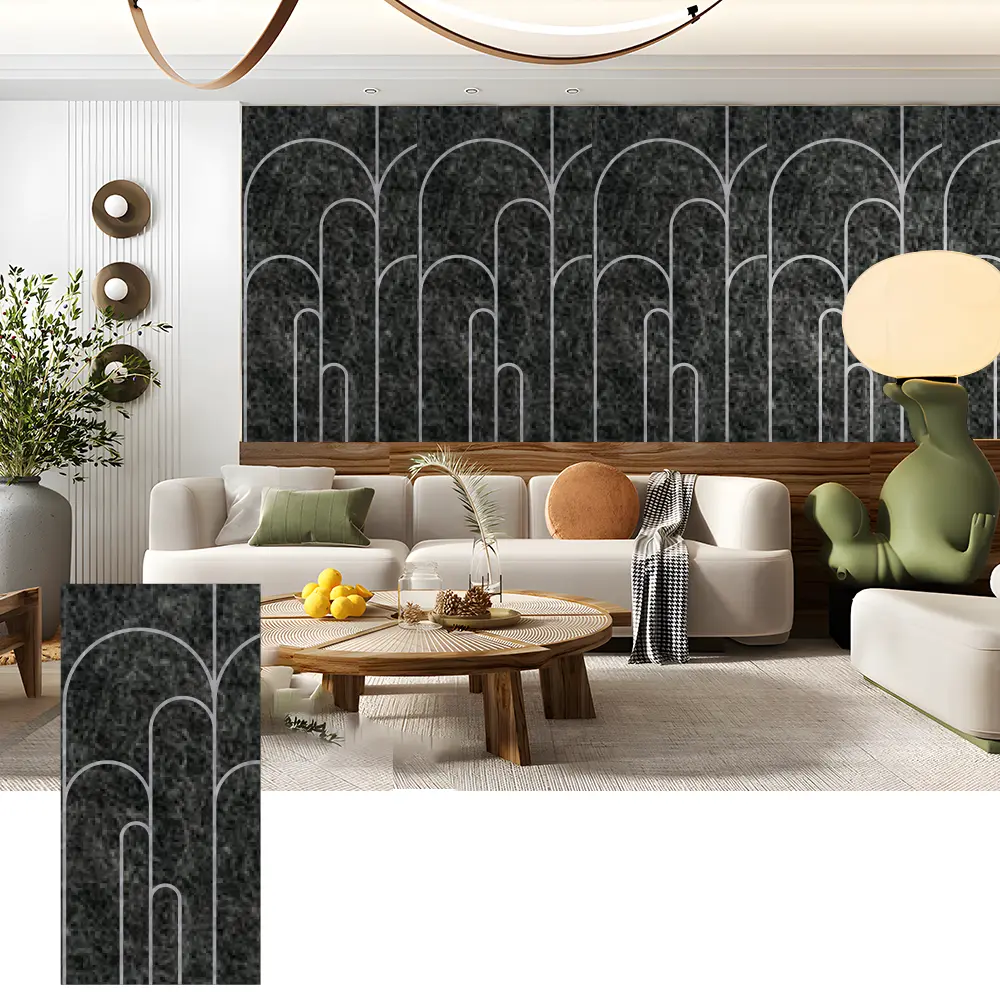 3D PET-akoestische wandpanelen voor decoratieve interieurs