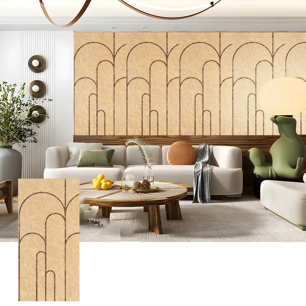 3D PET-akoestische wandpanelen voor decoratieve interieurs