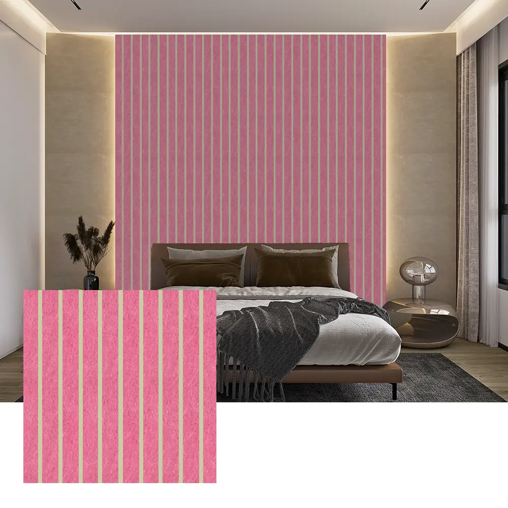Gekleurde PET-akoestische panelen voor binnenwanddecoratie