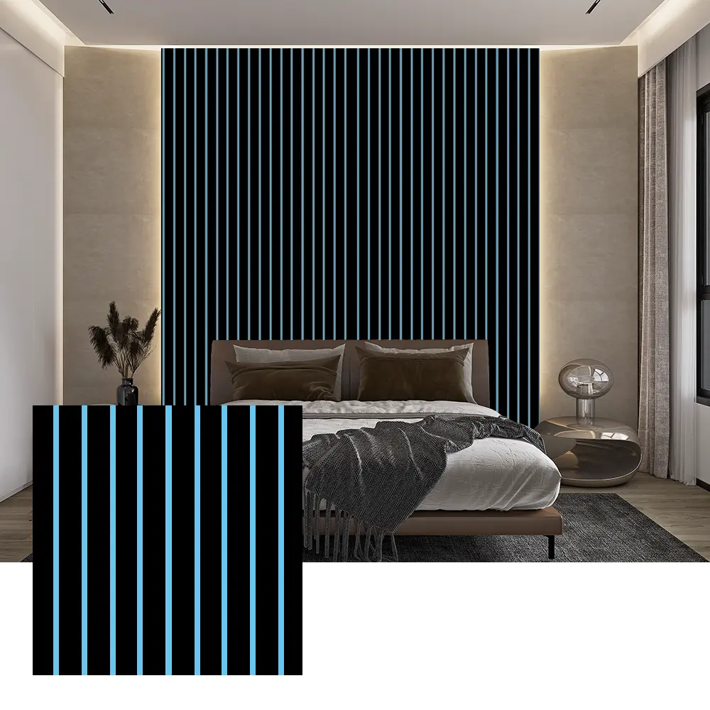 Gekleurde PET-akoestische panelen voor binnenwanddecoratie