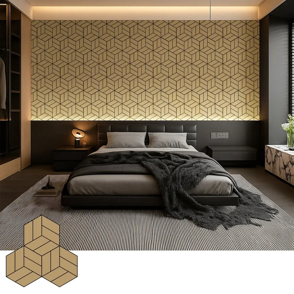 Decoratieve akoestische houtfineerpanelen voor moderne interieurs