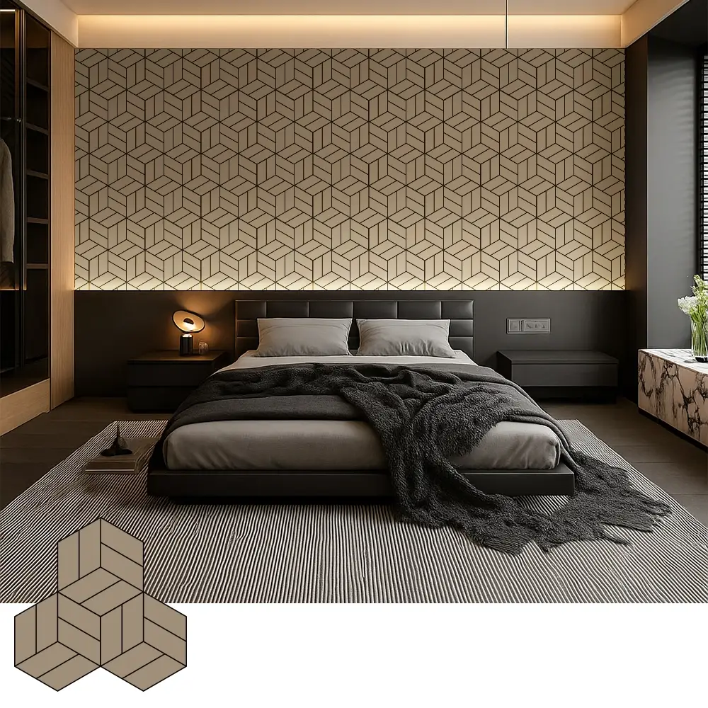 Decoratieve akoestische houtfineerpanelen voor moderne interieurs