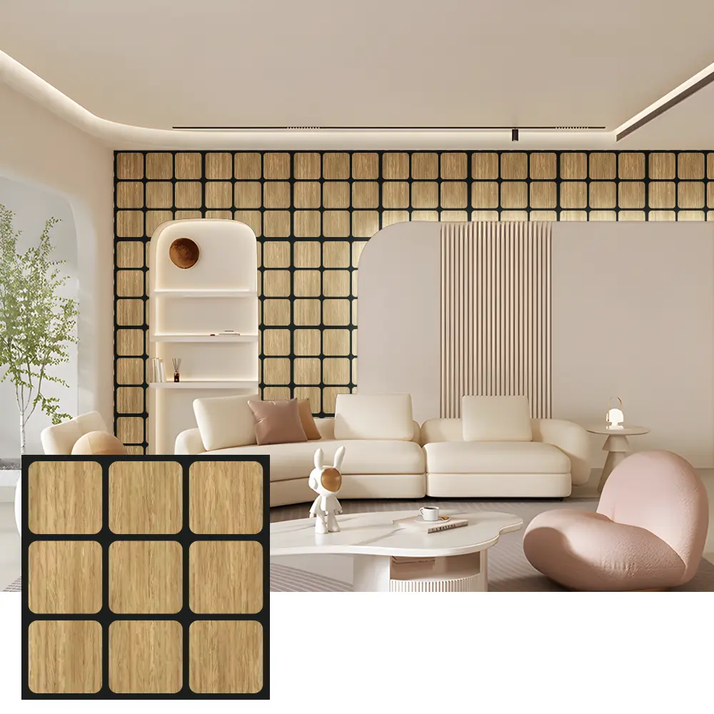 Decoratieve houten akoestische panelen voor binnenmuren