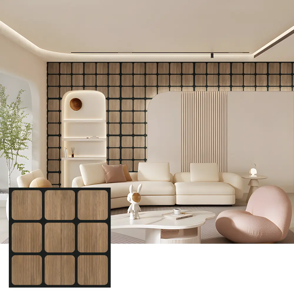 Decoratieve houten akoestische panelen voor binnenmuren
