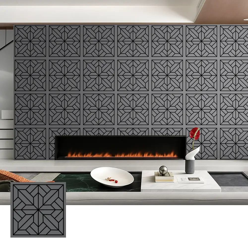 Decoratieve akoestische panelen van houtfineer voor binnengebruik Decoratieve akoestische panelen van houtfineer voor binnengebruik