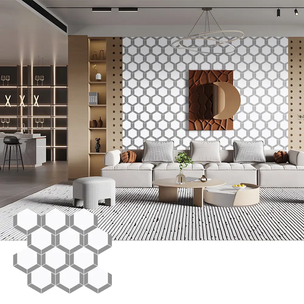 Eenvoudig te installeren PET-vilt akoestische panelen voor wanddecoratie