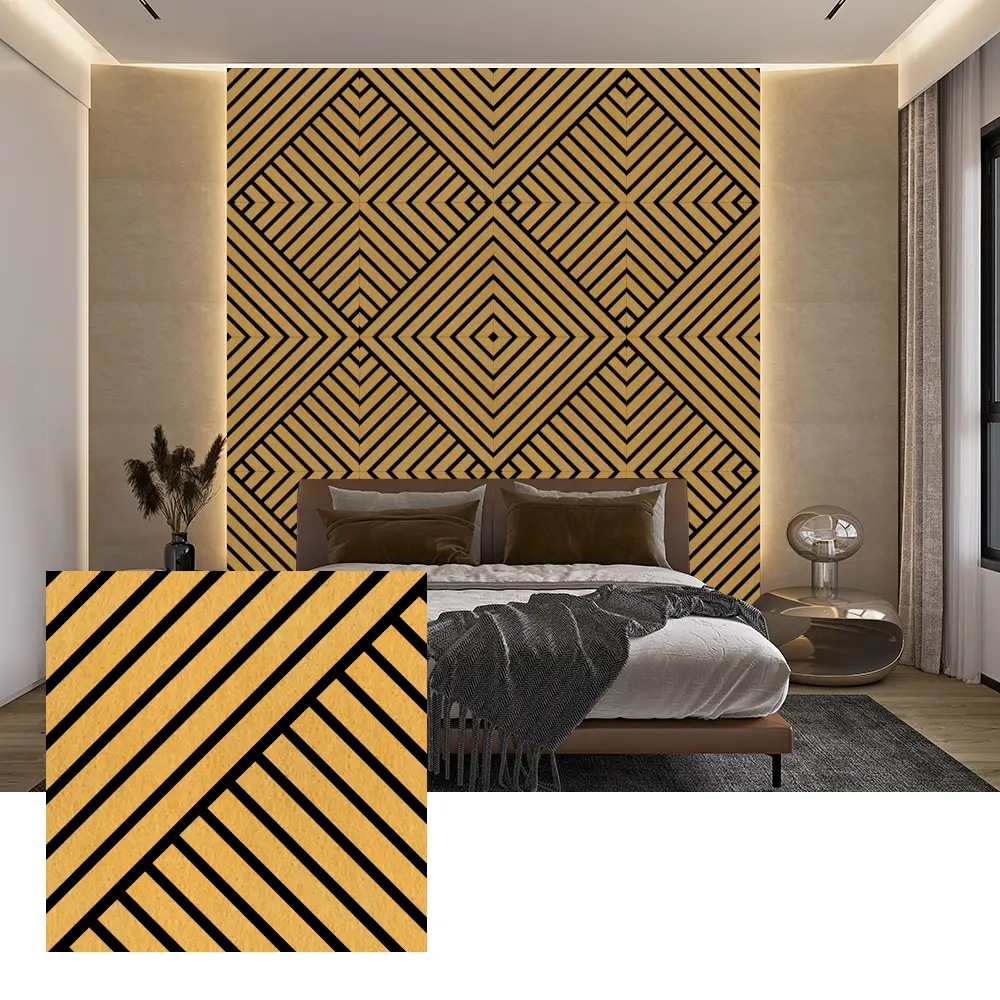 Indoor PET-akoestische wandpanelen voor ruisonderdrukking