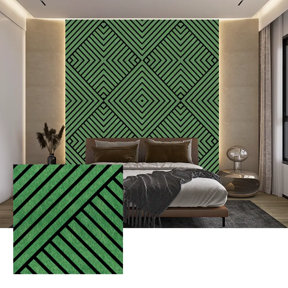 Indoor PET-akoestische wandpanelen voor ruisonderdrukking