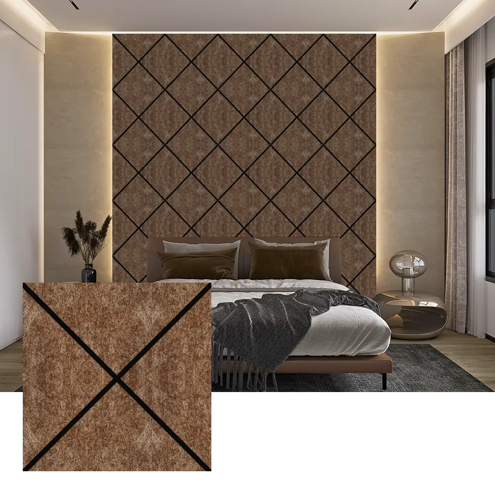 Akoestische panelen van gerecycled PET-vilt voor gebruik binnenshuis Akoestische panelen van gerecycled PET-vilt voor gebruik binnenshuis
