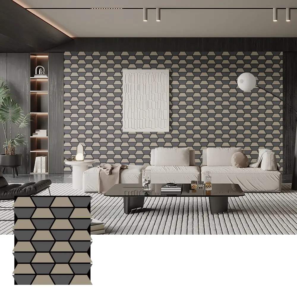 Zelfklevende houten akoestische panelen voor wanddecoratie Zelfklevende houten akoestische panelen voor wanddecoratie