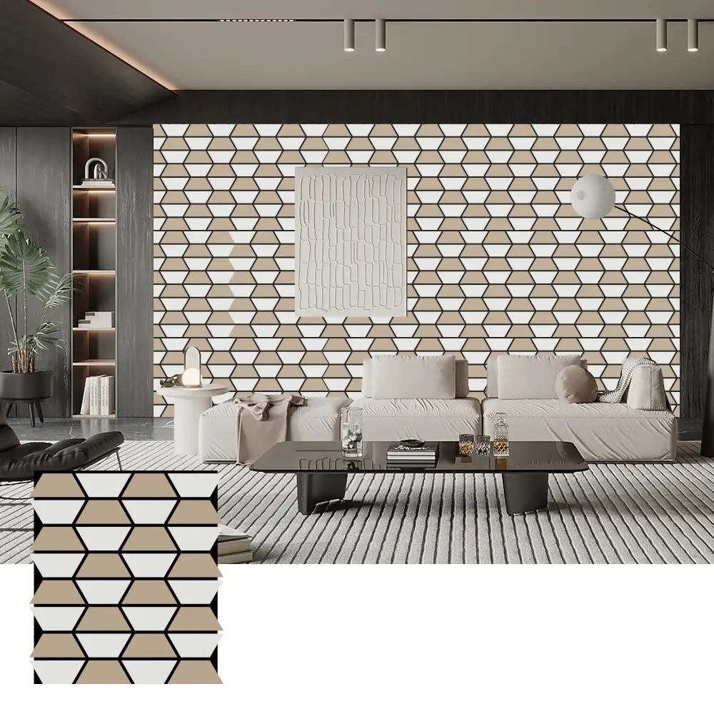 Zelfklevende houten akoestische panelen voor wanddecoratie