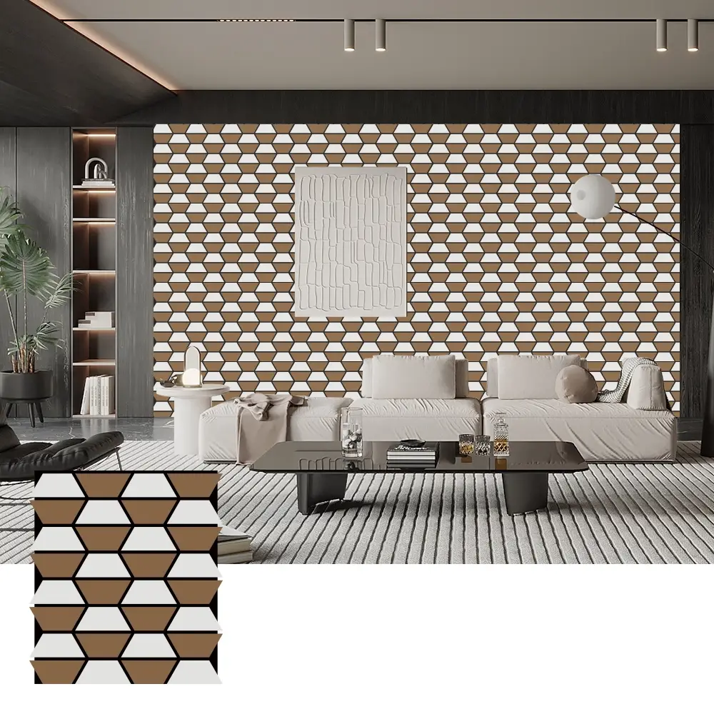 Zelfklevende houten akoestische panelen voor wanddecoratie